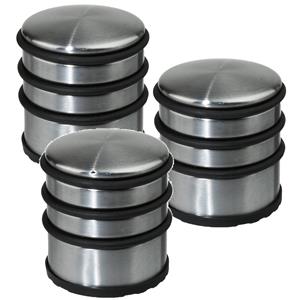 5five 4x Stuks ronde deurstopper 7 x 7,5 cm van metaal -