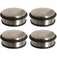 5five 5x Stuks ronde deurstopper 10 x 4,5 cm van metaal -