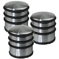 5five 5x Stuks ronde deurstopper 7 x 7,5 cm van metaal -