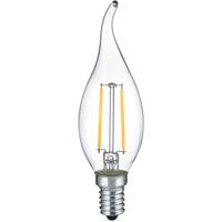 BES LED LED Lamp - Kaarslamp - Filament - Trion Kirza - E14 Fitting - 2W - Warm Wit-2700K - Transparant Helder - Glas