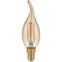 BES LED LED Lamp - Kaarslamp - Filament - Trion Kirza - 4W - E14 Fitting - Warm Wit 2700K - Dimbaar - Amber - Glas