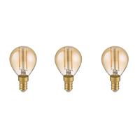BES LED LED Lamp - Filament - Trion Tropin - Set 3 Stuks - E14 Fitting - 2W - Warm Wit-2700K - Amber - Glas