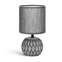 BES LED LED Tafellamp - Tafelverlichting - Aigi Traplon - E14 Fitting - Rond - Mat Grijs - Keramiek