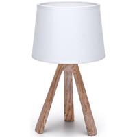 BES LED LED Tafellamp - Tafelverlichting - Aigi Linmo - E14 Fitting - Rond - Mat Bruin - Kunststof