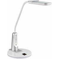 BES LED LED Bureaulamp - Aigi Diplo - 6W - Aanpasbare Kleur - Dimbaar - Rechthoek - Mat Zilver - Kunststof