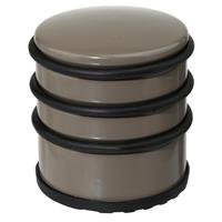 5five Ronde deurstopper taupe 7 x 7,5 cm van metaal -