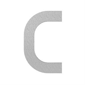 Tuinvoordeel RVS 9 cm, letter C