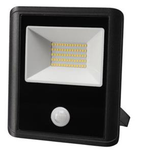 Perel buitenlamp PIR-sensor led 18,9 cm 50W 4000K 3500lm zwart