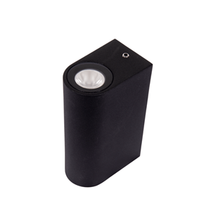 Tronix Wandarmatuur UP Down zwart 100x38x61mm 2 x 161lumen niet dimbaar voor binnen buiten