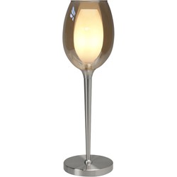 Highlight Belle - Tafellamp - G9 - 12 x 12 x 40cm - Nikkel Amber