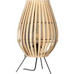Bussandri Mediteraanse Tafellamp - - Mediterraans - E27 - L:25cm - Voor Binnen - Woonkamer - Eetkamer - Slaapkamer - Tafellampen - Bruin