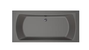 Xenz Robijn bad 190x90cm antraciet met rand van 2,5cm