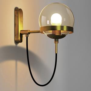 huismerk Persoonlijkheid eenvoudige glazen bal trap corridor wand lamp (goud brons plating)