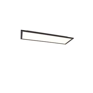 QAZQA Deckenleuchte schwarz 80 cm inkl. LED mit Fernbedienung - Live
