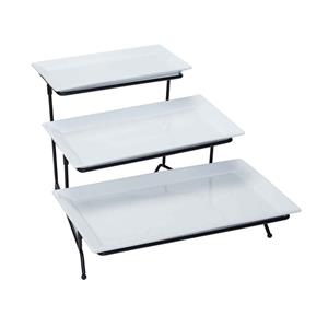 Set van 3x stuks buffet etagere met 3 borden per etagiere -