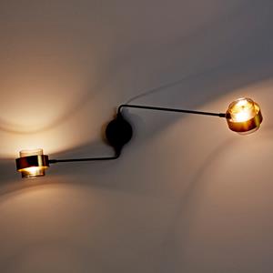 LA REDOUTE INTERIEURS Wandlamp met 2 armen, in glas en messing  BOTELLO