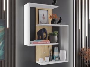 Mobistoxx Wandplank MORIOKA 65 cm wit/sonoma