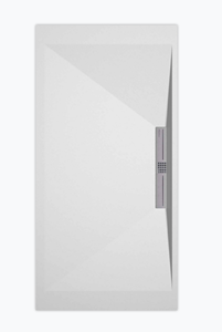Sanifun douchebak Stone Side White Smooth 120 x 80 S.