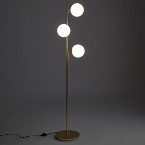LA REDOUTE INTERIEURS Voetlamp in messing en opaline glas, Moricio