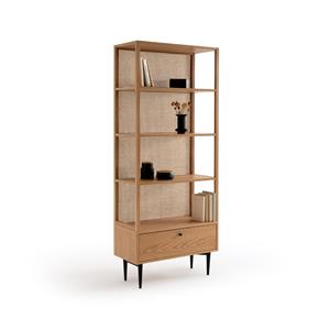 LA REDOUTE INTERIEURS Bibliotheek in eik en rotan, Noya