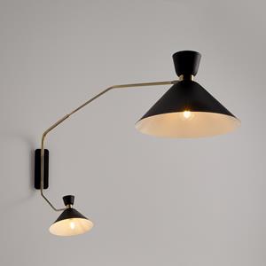 AM.PM Dubbele wandlamp XL in verouderd messing,  Zoticus