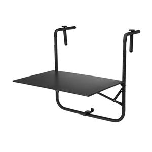 Balkontafel - Inklapbaar En Verstelbaar - Zwart - 43x60x50 Cm etaal
