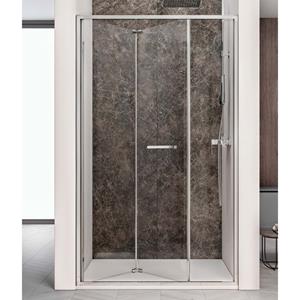 Lacus Nisdeur  Ponza Evo Vouwdeur 70x200 Cm Helder Glas Chroom