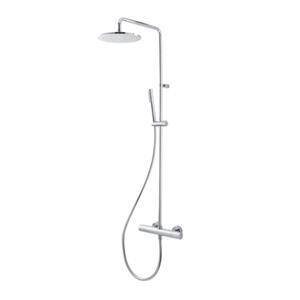 Boss & Wessing Douchekolom BWS Living Spa Met Opbouw Thermostaat 20 cm Met Handdouche Chroom