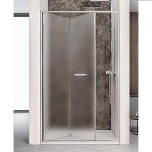 Lacus Nisdeur  Ponza Evo Vouwdeur 75x200 Cm Mat Glas Chroom