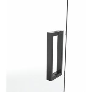 Van Rijn Nisdeur  ST02 Draaideur 6 mm Met Vaste Wand 8mm 78x200 cm Chroom