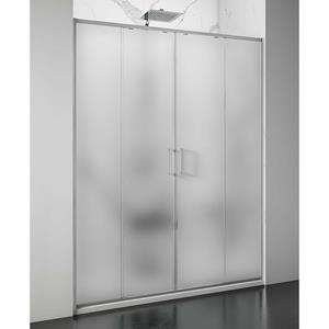 Lacus Nisdeur  Stromboli Evo 2 Schuifdeuren 170x200 Cm Mat Glas Chroom