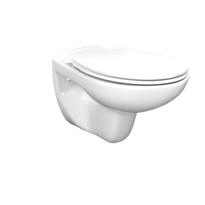 Rino hangend toilet hoogglans wit open spoelrand