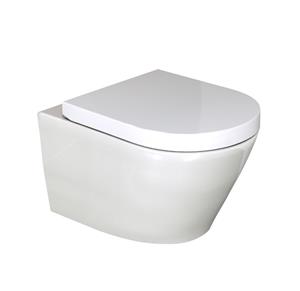 Luca Varess Calibro hangend toilet hoogglans wit met spoelrand
