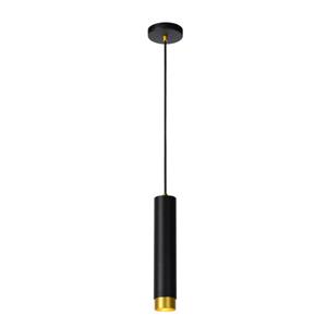 Lucide Pendelleuchte Floris in Schwarz und Gold-matt GU10