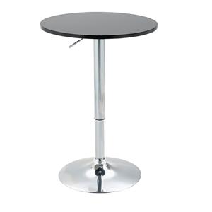 HOMCOM Bartisch modern rund Esstisch 360° Drehtisch Bistrotisch höhenverstellbar Stahl Schwarz Ø61 x 70-97 cm