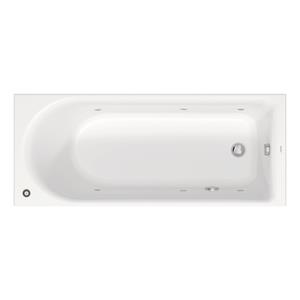 Duravit D-Neo rechthoekige whirlpool met één rugsteun en frame 170 x 70 cm, wit