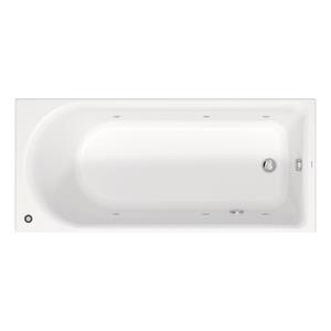 Duravit D-Neo rechthoekige whirlpool met één rugsteun en frame 180 x 80 cm, wit