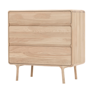 Gazzda Fawn drawer houten ladekast whitewash - 90 x 90 cm
