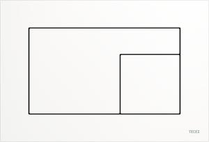 TECE velvet wc-bedieningsplaat voor duospoeltechniek - Wit