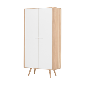 Gazzda Ena cabinet houten opbergkast whitewash - 90 x 170 cm