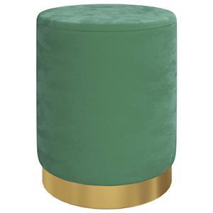 vidaXL Hocker met opbergruimte rond fluweel lichtblauw