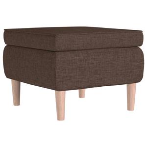 vidaXL Hocker mit Holzbeinen Braun Stoff Hocker braun