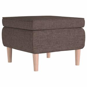 vidaXL Hocker mit Holzbeinen Taupe Stoff 