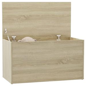 Opbergkist 84x42x46 cm bewerkt hout sonoma eikenkleurig