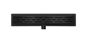 Mueller Black douchegoot met flens en rooster 50x7cm zwart mat