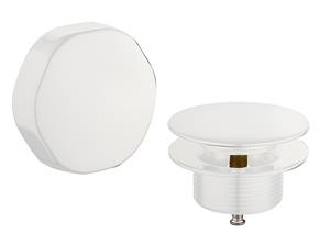 Mueller knop/plug badoverloopcombinatie glans wit
