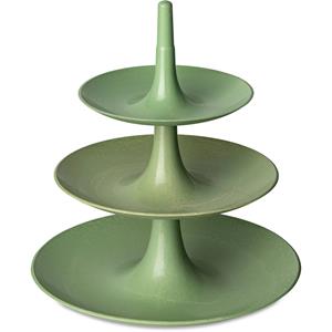 KOZIOL Etagere »Babell L Nature Leaf Green«, Kunststoff-Holz-Mix, (3-tlg), zerlegbar