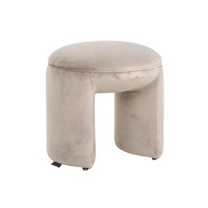 Richmond Interiors Richmond Hocker Fargo Velvet - Khaki