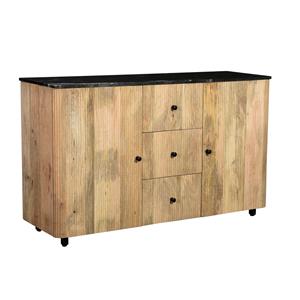 Brix Dressoir  Pebbles angohout / Gecoat Staal