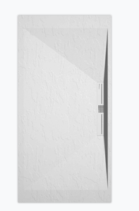 Sanifun douchebak Stone Side White Slate 130 x 70 P.